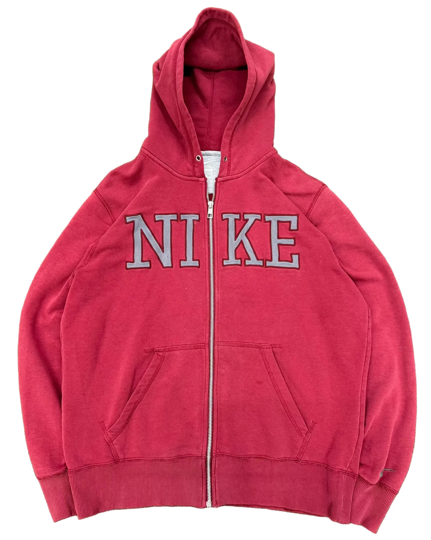 Vintage Nike Full Zip Embroidered Spell-out Hoodie
