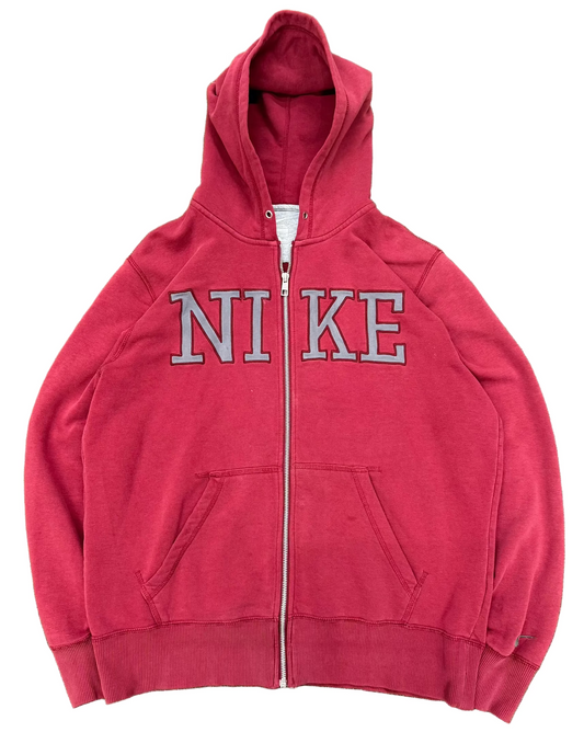 Vintage Nike Full Zip Embroidered Spell-out Hoodie