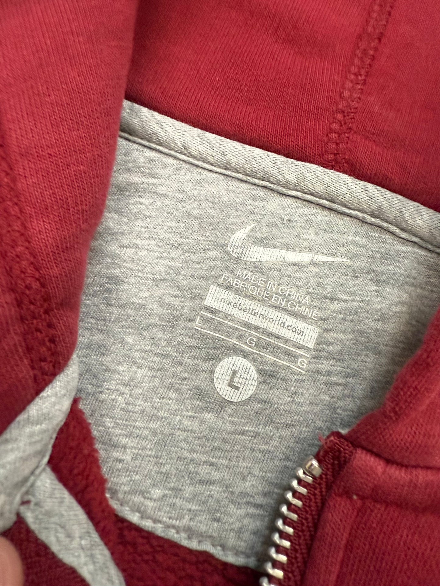 Vintage Nike Full Zip Embroidered Spell-out Hoodie