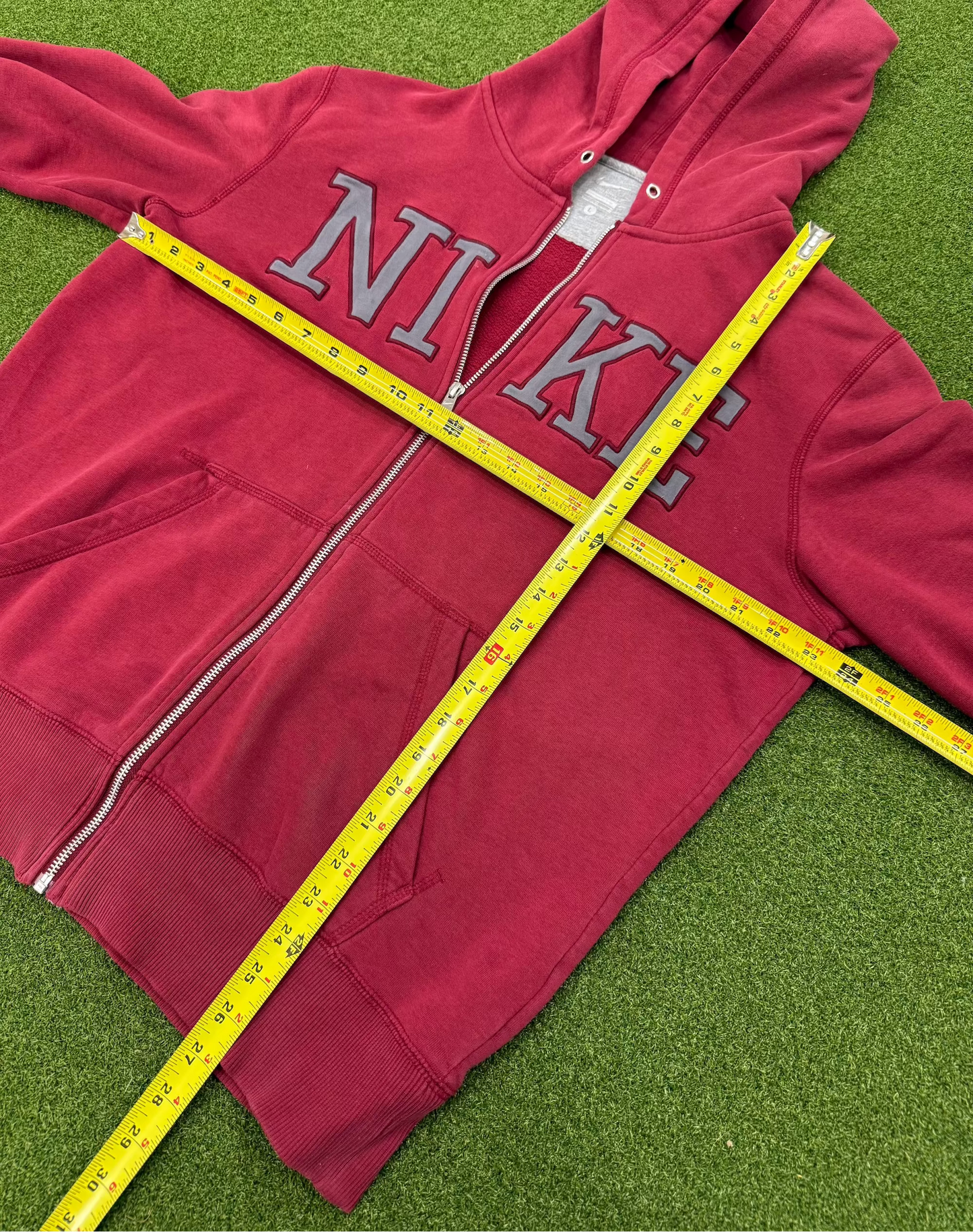 Vintage Nike Full Zip Embroidered Spell-out Hoodie