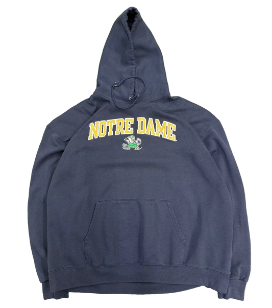 Vintage Champion Notre Dame Fighting Irish Embroidered Hoodie Sweatshirt
