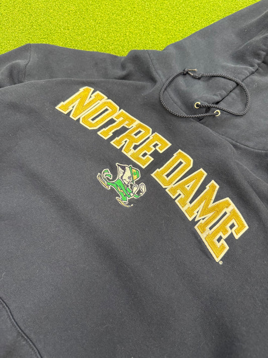 Vintage Champion Notre Dame Fighting Irish Embroidered Hoodie Sweatshirt