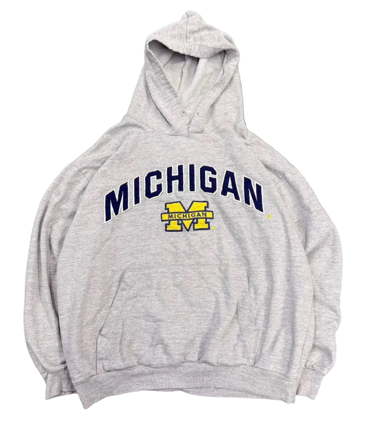 Vintage 90’s Big Ball Sports Michigan Wolverines Embroidered Hoodie Sweatshirt