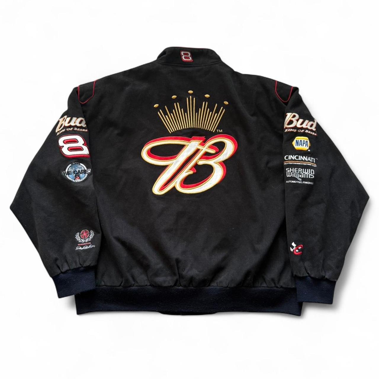 Vintage Dale Earnhardt Jr. Budweiser Racing Jacket • Official Chase Authentics by JH Design Group • Dale Earnhardt Jr. 8 Budweiser NASCAR Racing Jacke