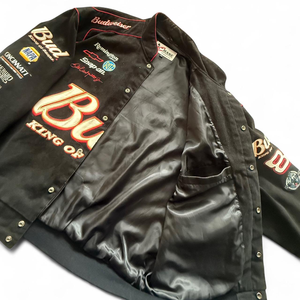 Vintage Dale Earnhardt Jr. Budweiser Racing Jacket • Official Chase Authentics by JH Design Group • Dale Earnhardt Jr. 8 Budweiser NASCAR Racing Jacke
